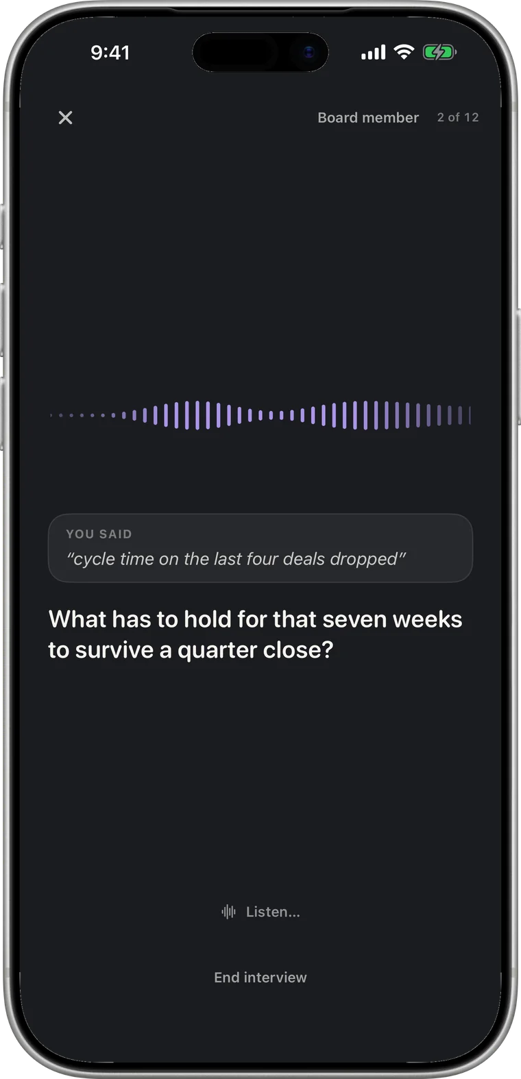 The Room conversational Q&A with grounded follow-up question